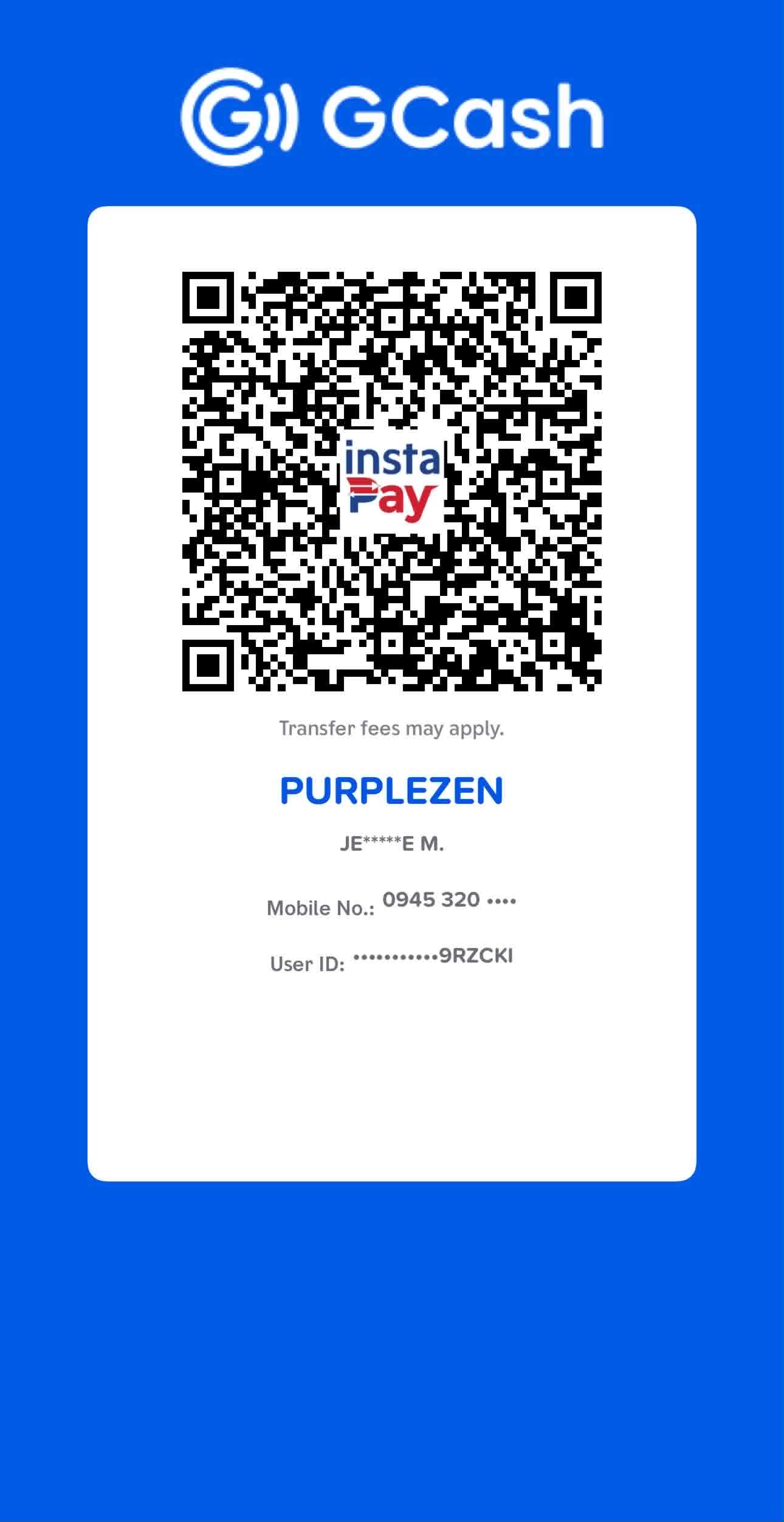 GCash QR code for payment